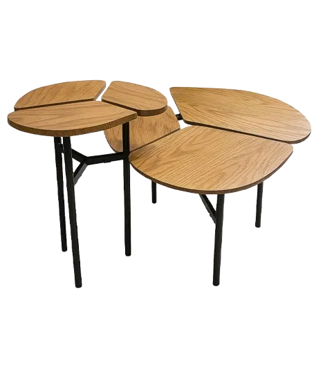 Modern Table 2 Set, Modern Living Room Table 2 Piece Set With Stainless Legs