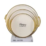 3 Pieces House Round Tray