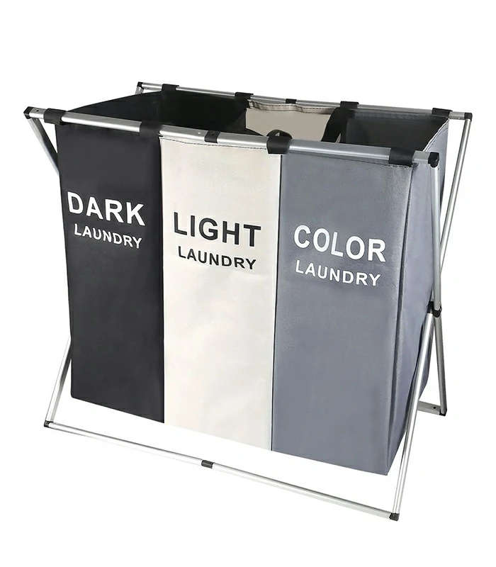 3 Section Laundry Basket Sorter