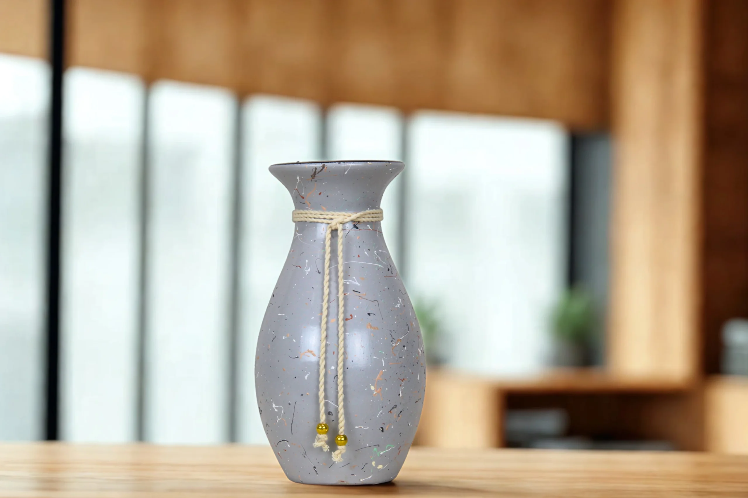 Bombet ceramic Vase in Gray