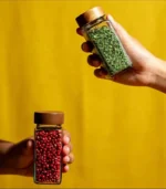 24 Pieces Glass Spice Jar Set with Wooden Lids