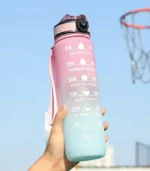 ⁦Sport Water Bottles, Motivation Gym Water Bottle 1000ml, BPA Free Reusable Fitness Sport Water Bottles for Gym Office Workout⁩ - الصورة ⁦5⁩