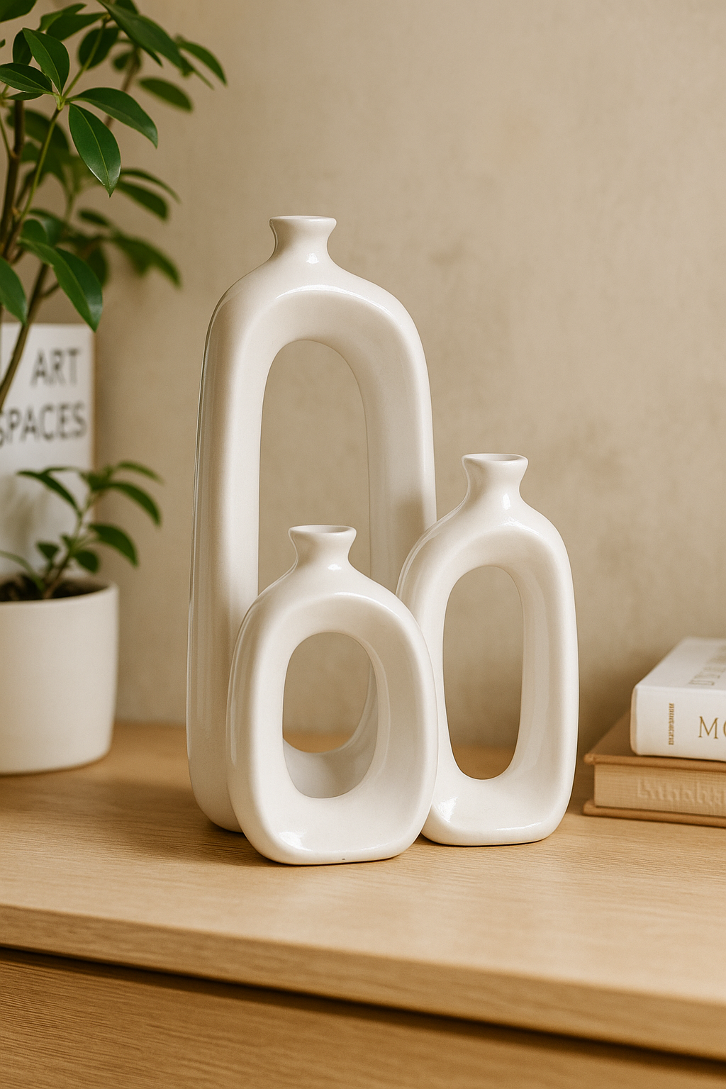 Anding White Ceramic Vase