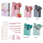 19 Pieces Kitchen Cooking Utensil & Knife Set