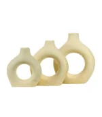 Beige Donut vase set 3