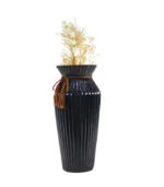 Soothing ASMR Textured Vase Black