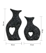 Black Heart Hollow vase dimensions