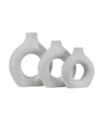 White donut vase