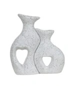 White in Black Heart Hollow vase