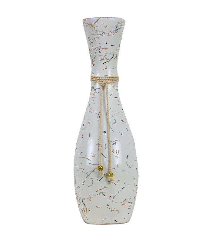 Pottery ceramic vase white small flower vase