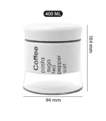 Glass Jars With Lid, Store Coffee, Tea, Pasta, and More, 3 Set 1200ml Glass Jar With Plastic Lid 400ml Each - Image 5