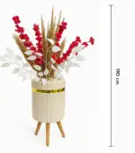 Artificial flowers, plastic pot