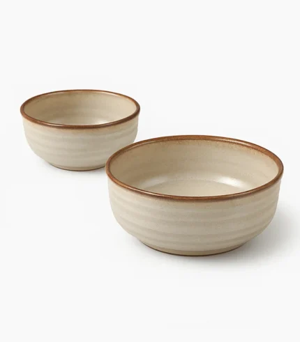 serving bowls, 2 bowls pottery set