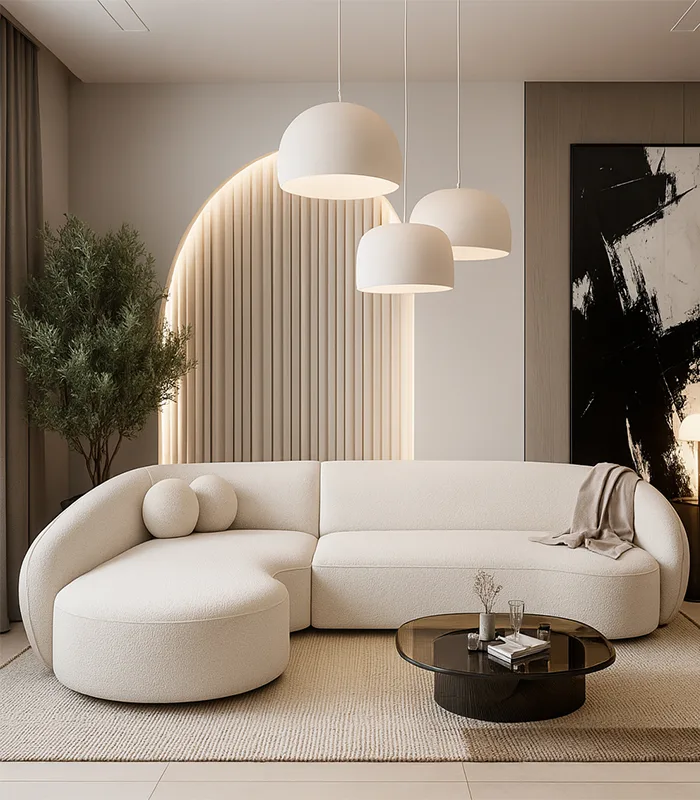 Living Room L Shape Sofa, L Shaped Living Room Couch Rounded Corners