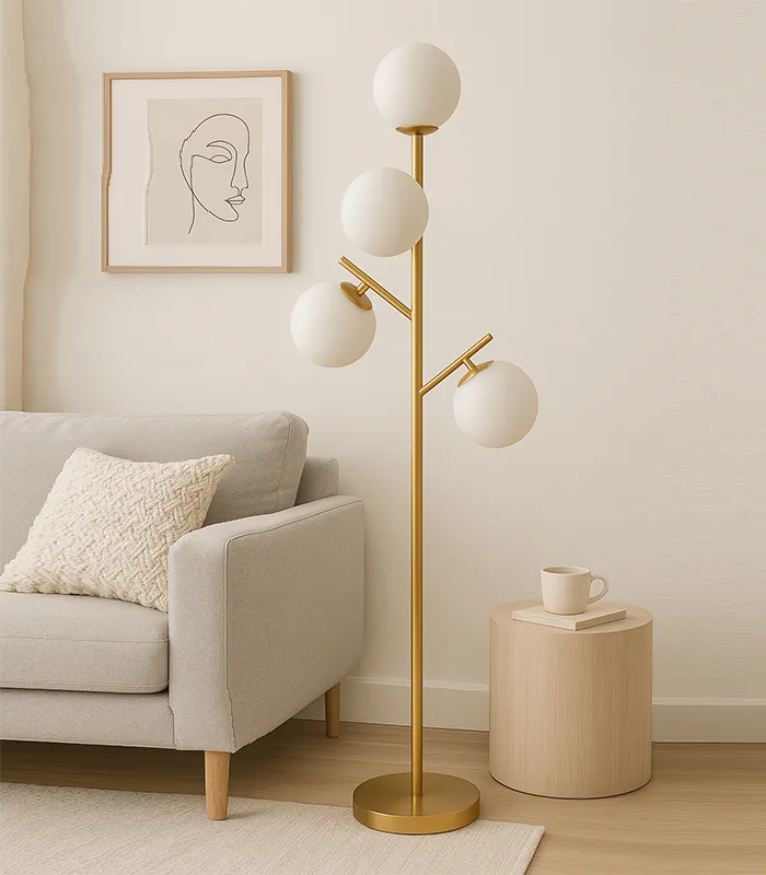 4 Arm Floor Lamp, Standing Lamp