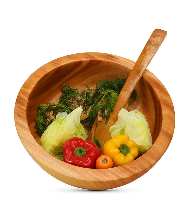 Plate Of Wood Serving Plates With 3 Different Sizes