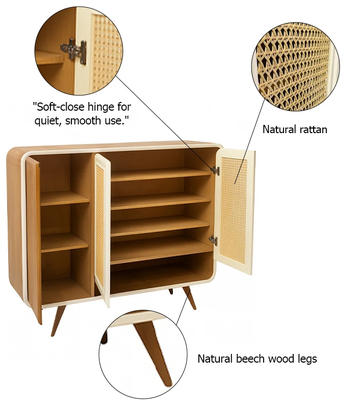Wooden Shoe Rack, Modern Shoe Storage