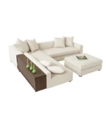 Home Sofas L Shape, Modern Sofa With Wood Back