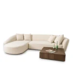 Sofa With L Shape, Rounded Livingroom Corner Sofa