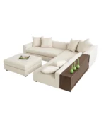 Home Sofas L Shape, Modern Sofa With Wood Back