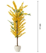 Flower Tree With Yellow Flowers, Elegant Flower Tree In Strong Plastic Pot