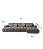 L Shape Sofa Bubbles Texture, Home Sofas With Storage