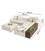 Home Sofas L Shape, Modern Sofa With Wood Back