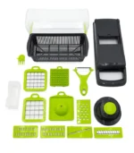 Food And Vegetable Cutter, 16 Piece Plastic Vegetable Food Cutter