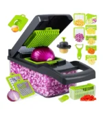 Food And Vegetable Cutter, 16 Piece Plastic Vegetable Food Cutter