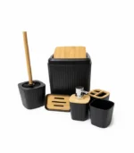 Bathroom Accessory Kit, Black Front