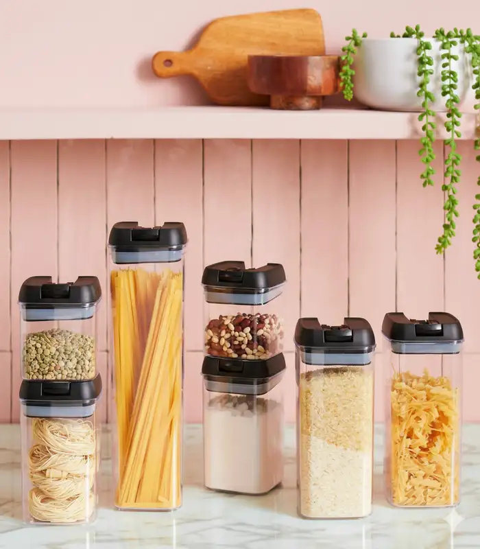 acrylic jar with lid Spice jars set