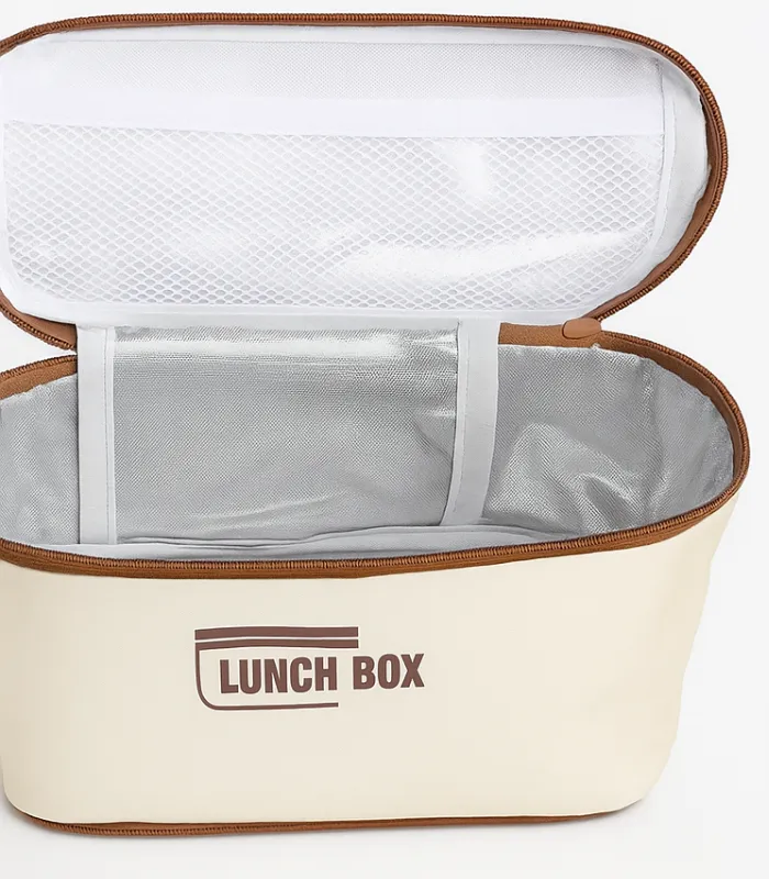 Lunch Box With Bag, 4 Stainless Steel Box Lunch Bag
