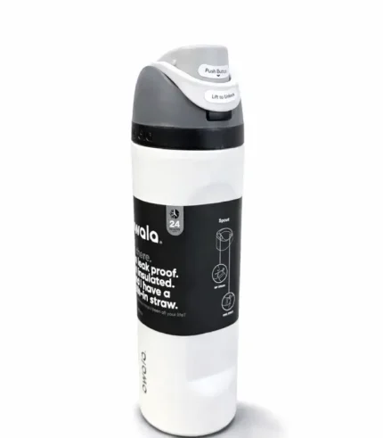 White Owala Water Bottle, Stainless Steel Water Bottle