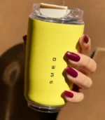 Yellow design Smeg thermal mug, Coffee Smeg mug