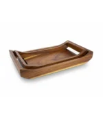 Wooden Serving Trays, 2 Wood Trays