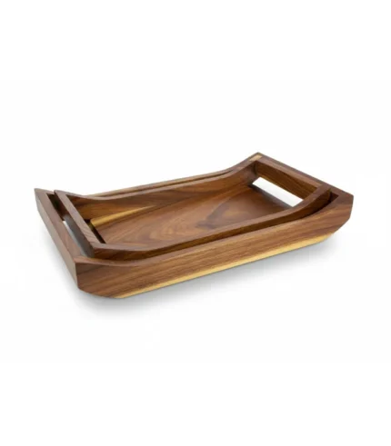Wooden Serving Trays, 2 Wood Trays