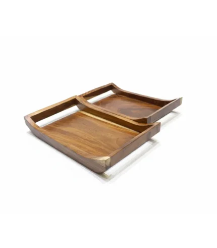 Wooden Serving Trays, 2 Wood Trays Separate
