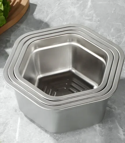 Stainless Steel Container Stacked