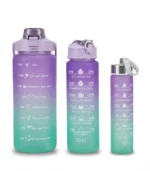 Sport Water Bottles, Motivation Sport Water 3x1 Bottle (2000ml - 900ml - 280ml), BPA Free Reusable Fitness Sport Water Bottles for Gym Office Workout - Image 5