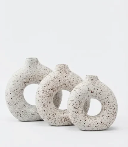 White Donut Vase