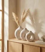 White Donut Vase Design