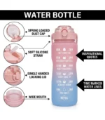 Sport Water Bottles, Motivation Sport Water 3x1 Bottle (2000ml - 900ml - 280ml), BPA Free Reusable Fitness Sport Water Bottles for Gym Office Workout - Image 7