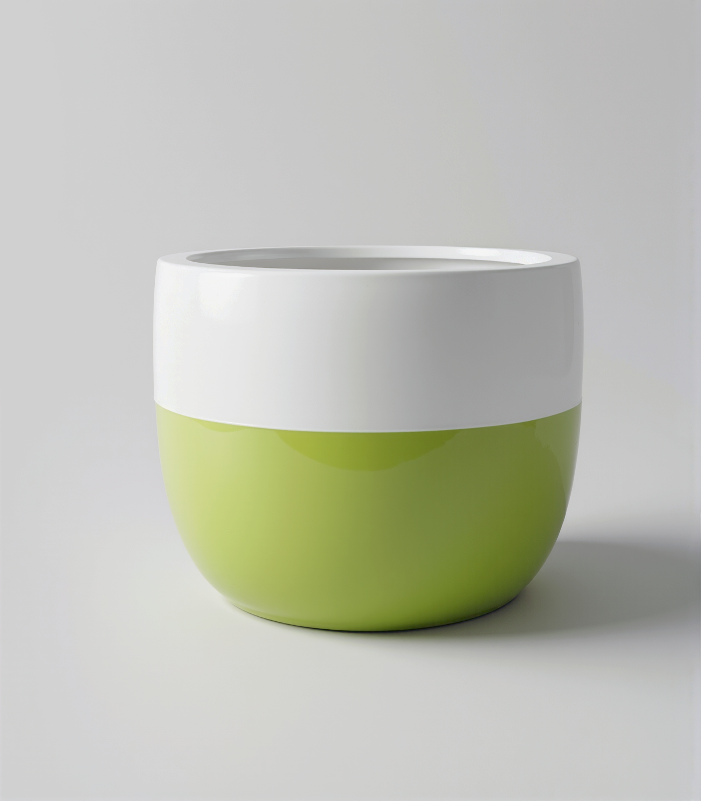 1 copy Premium Fiberglass Round Planter – Modern Dual-Tone Pot - Image 1