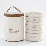 Lunch Box With Bag, 3 Stainless Steel Box Lunch Bag Set