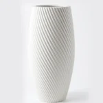 Spiral White Decorative Plastic Planter – for Modern Home Decor