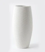 Spiral White Decorative Plastic Planter – for Modern Home Decor