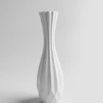 Elegant Origami-Style White Plastic Vase