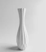 Elegant Origami-Style White Plastic Vase