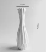 Elegant Origami-Style White Plastic Vase - Image 2
