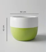 Premium Fiberglass Round Planter – Modern Dual-Tone Pot - Image 2